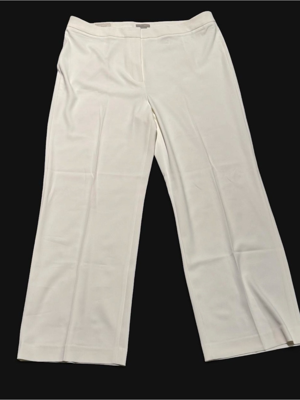 H&M Off-White Wide-Leg Ponte Pants